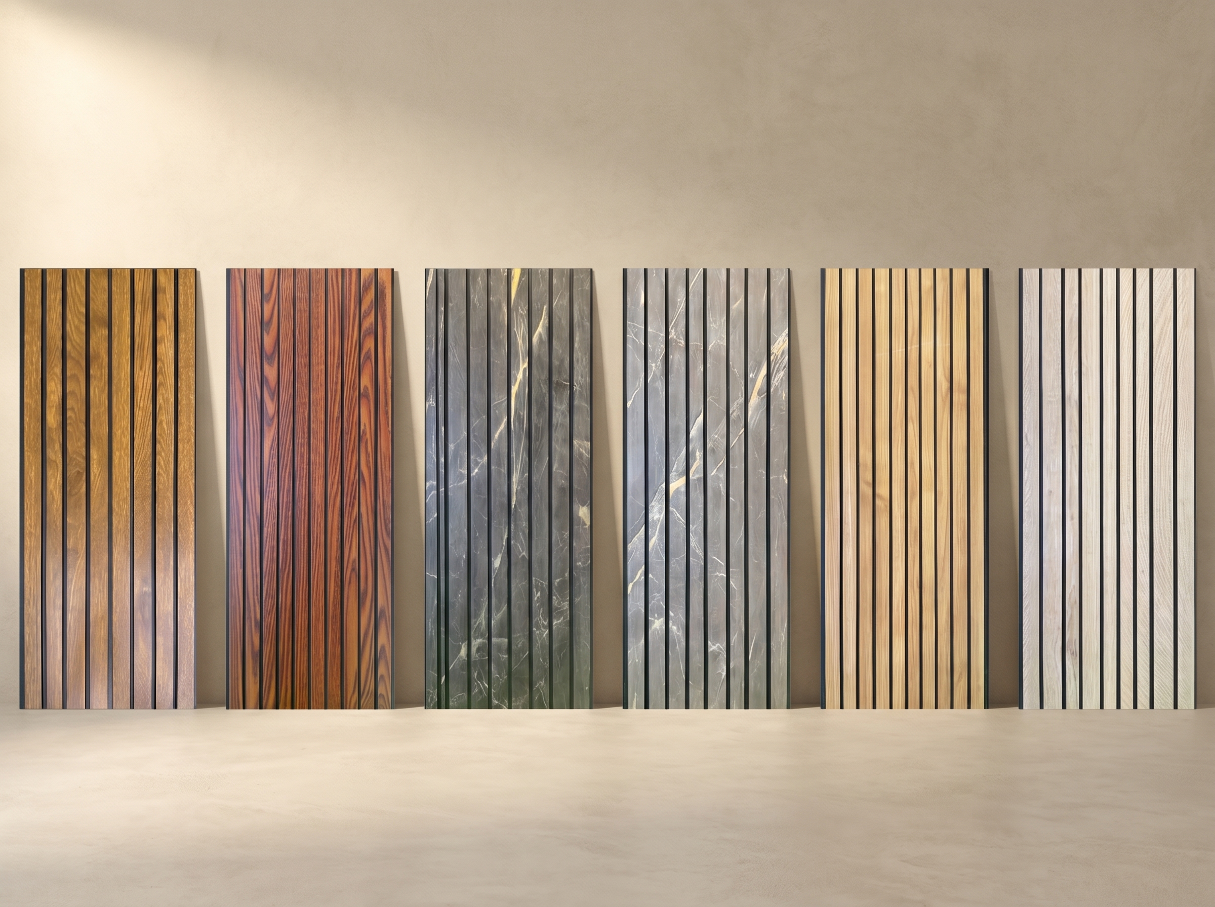 Aveirro PVC Fluted Wall Panels installed in a modern Kolkata home interior
