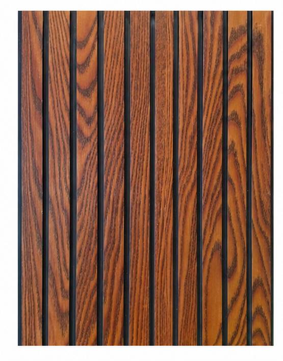 Aveirro PVC Dark Brown Fluted Panel Feature Wall Kolkata